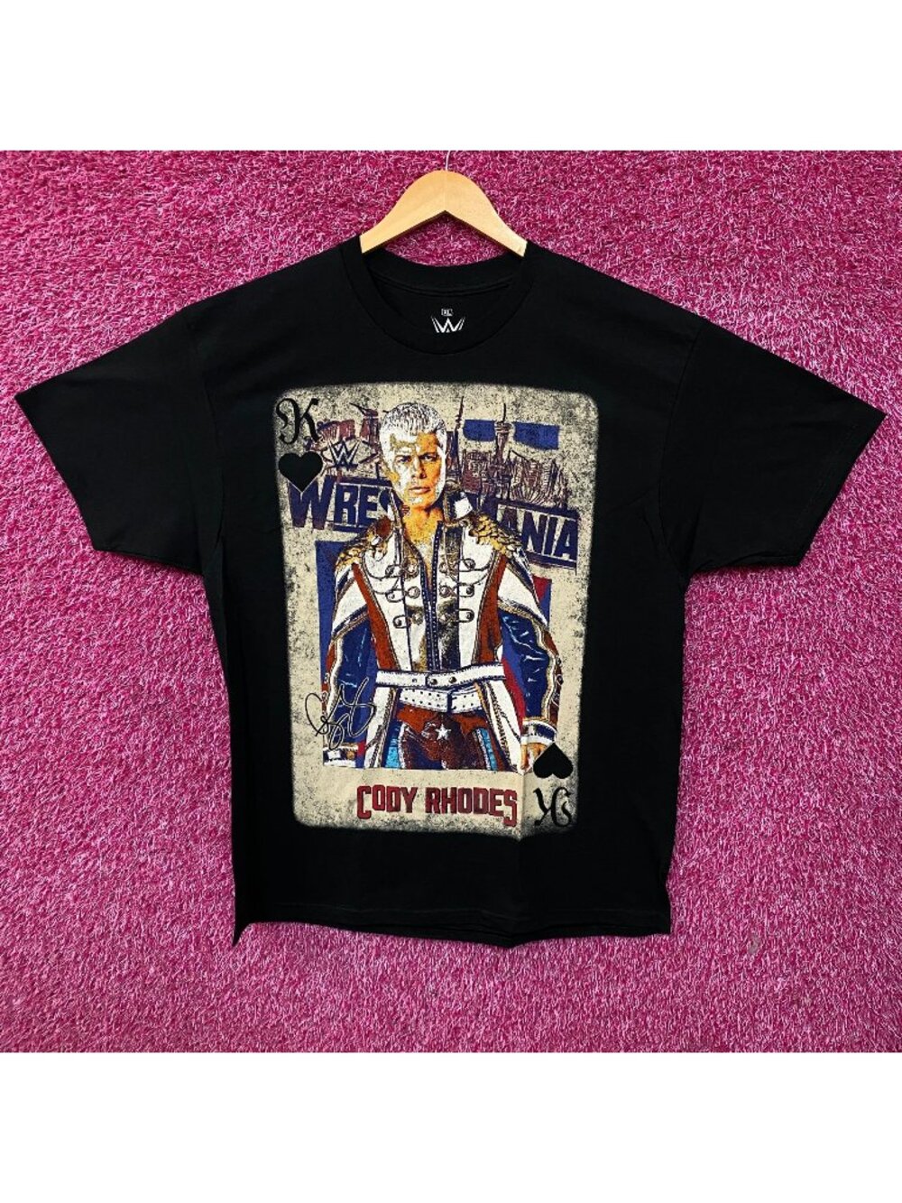 WWE Cody Rhodes WrestleMania Playing Card Graphic T-Shirt XL